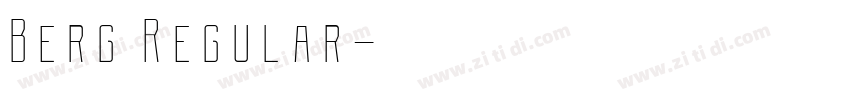 Berg Regular字体转换